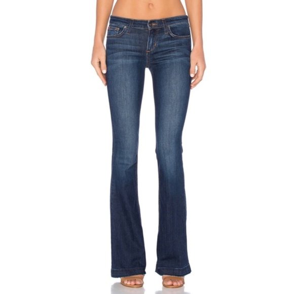 Joe's Jeans Denim - Joe's Jeans Sophia Mid Rise Icon Flare Wide Leg Jeans